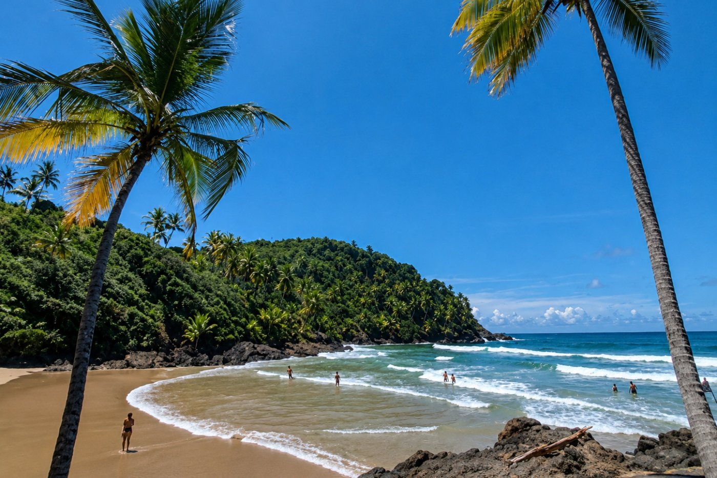 Enseada de Itacaré, destino do transfer a partir do aeroporto de Ilhéus